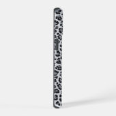 Pattern Gray Leopard Print iPhone 15ケース (右側面)