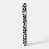 Pattern Gray Leopard Print iPhone 15ケース (左側面)