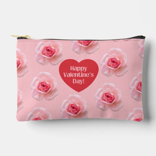 Pattern Happy Valentine`s Day 2023 背景 アクセサリーポーチ (正面)