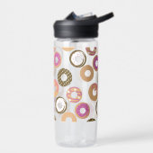 Pattern Heart Donuts Valentines Pink Water Bottle ウォーターボトル (左面)