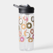 Pattern Heart Donuts Valentines Pink Water Bottle ウォーターボトル (右面)