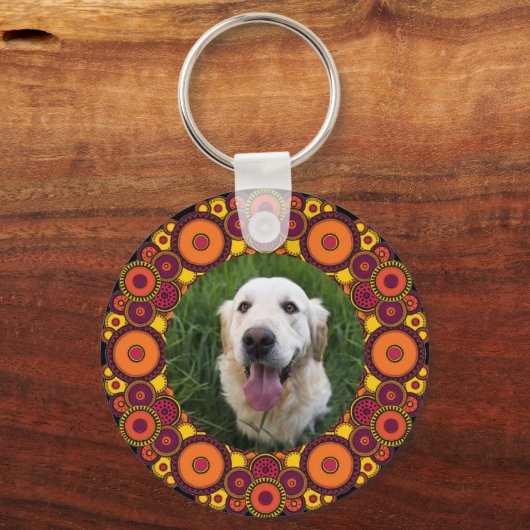 Pattern Keychain上のペットカラフルの写真2 キーホルダー (裏面)