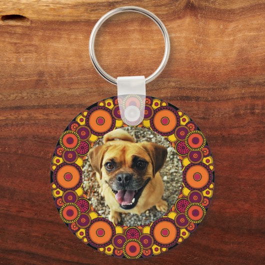 Pattern Keychain上のペットカラフルの写真2 キーホルダー (正面)