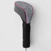 Pattern Leopard Print Gray ゴルフヘッドカバー (アングル)