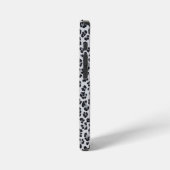 Pattern Leopard Print Gray iPhoneケース (左側面)