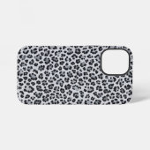 Pattern Leopard Print Gray iPhoneケース (裏面横)