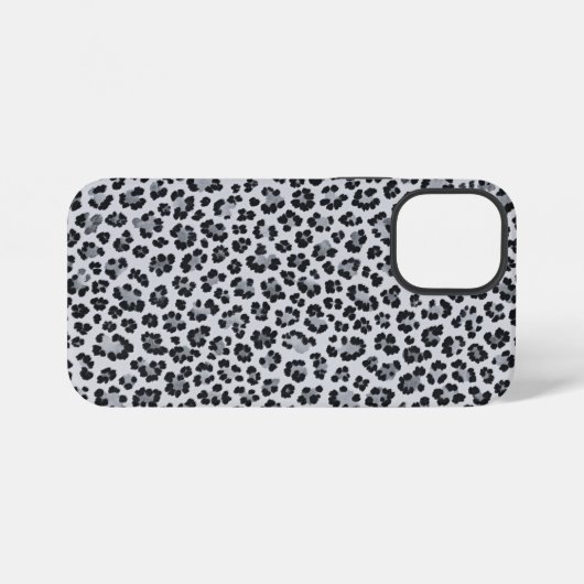 Pattern Leopard Print Gray iPhoneケース (裏面横)