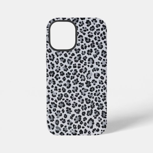 Pattern Leopard Print Gray iPhoneケース (裏面)