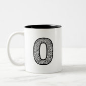 Pattern Letter O Ceramic Coffee Mug ツートーンマグカップ (左)