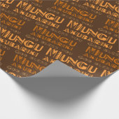 Pattern Mungu Akubariki, God Bless You in Swhili ラッピングペーパー (角)