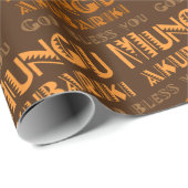 Pattern Mungu Akubariki, God Bless You in Swhili ラッピングペーパー (ロールコーナー)