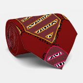 Pattern Novelty Dk Red ネクタイ (ロール)