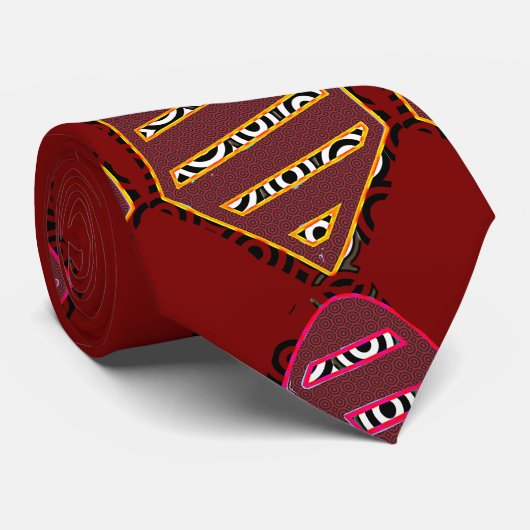 Pattern Novelty Dk Red ネクタイ (ロール)