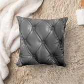 pattern of black genuine leather texture using as クッション (ブランケット)