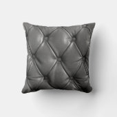 pattern of black genuine leather texture using as クッション (裏面)
