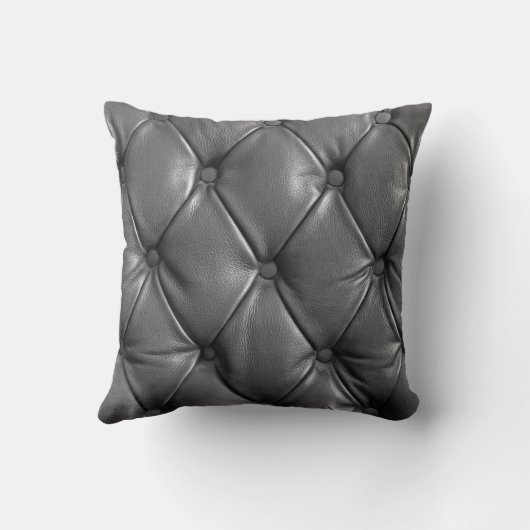 pattern of black genuine leather texture using as クッション (裏面)