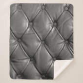 pattern of black genuine leather texture using as  シェルパブランケット (正面)