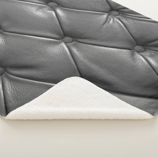 pattern of black genuine leather texture using as シェルパブランケット (3/4)