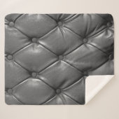 pattern of black genuine leather texture using as  シェルパブランケット (正面(横))