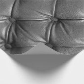 pattern of black genuine leather texture using as  ラッピングペーパー (角)