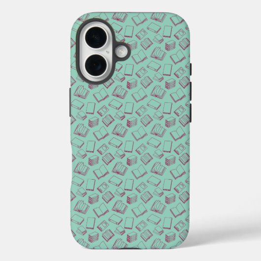 Pattern of Books in Dark Red Case-Mate iPhoneケース (裏面)