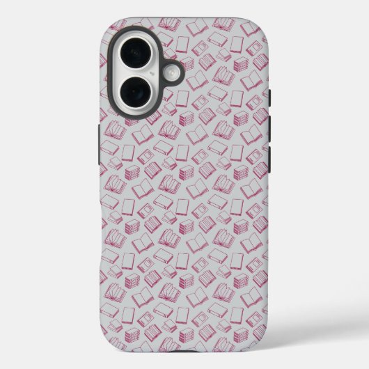 Pattern of Books in Dark Red Case-Mate iPhoneケース (裏面)