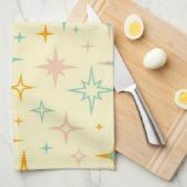Pattern of colorful retro stars キッチンタオル (四つ折り)