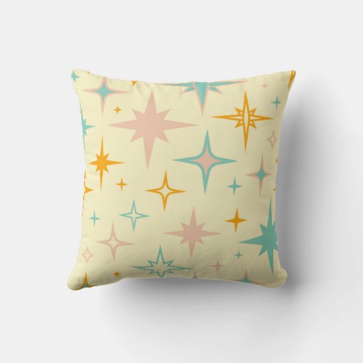 Pattern of colorful retro stars クッション (裏面)