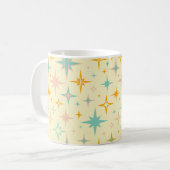 Pattern of colorful retro stars コーヒーマグカップ (正面左)