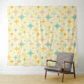 Pattern of colorful retro stars タペストリー (インサイチュ(横))
