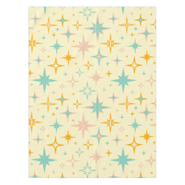 Pattern of colorful retro stars テーブルクロス