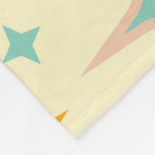 Pattern of colorful retro stars フリースブランケット (角)