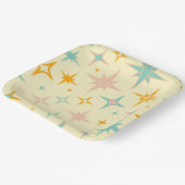 Pattern of colorful retro stars ペーパープレート (傾斜あり)