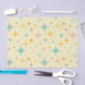 Pattern of colorful retro stars 薄葉紙 (クラフト)