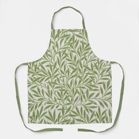 Pattern of green leafy branches  エプロン (正面)