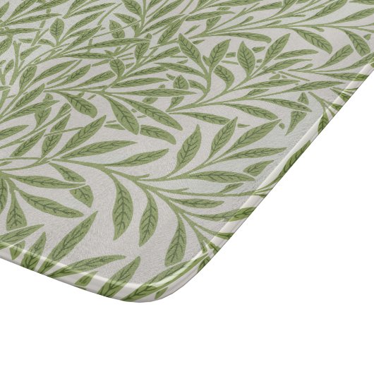 Pattern of green leafy branches  カッティングボード (角)