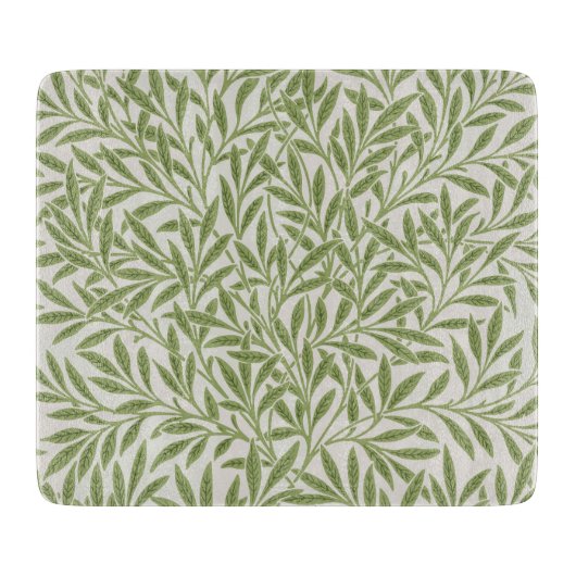 Pattern of green leafy branches  カッティングボード (正面)