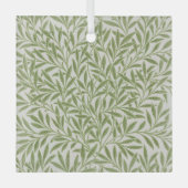 Pattern of green leafy branches  ガラスオーナメント (正面)