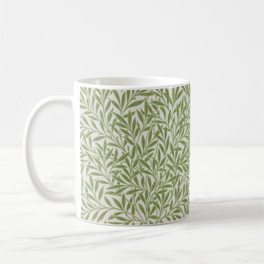 Pattern of green leafy branches  コーヒーマグカップ (左)
