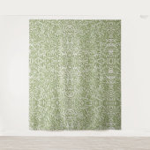 Pattern of green leafy branches  タペストリー (正面)