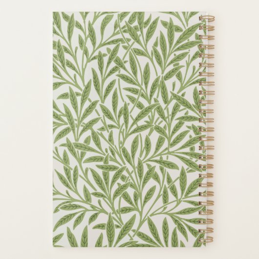 Pattern of green leafy branches  プランナー手帳 (裏面)