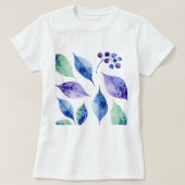  Pattern of leaves and berries  Tシャツ (デザイン正面)