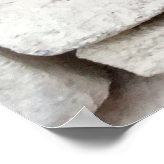 Pattern of Modern stone Brick Wall Surfaced backgr ポスター (角)