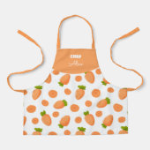 Pattern of small carrots and slices エプロン (正面)