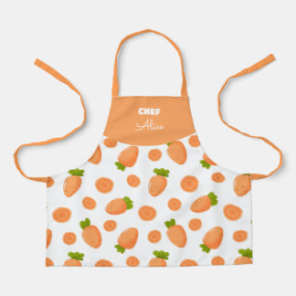 Pattern of small carrots and slices エプロン