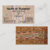 Pattern of the Stoclet Frieze byクリムト, Mosaic Art 名刺 (正面/裏面)