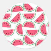 pattern of watermelon ラウンドシール (正面)