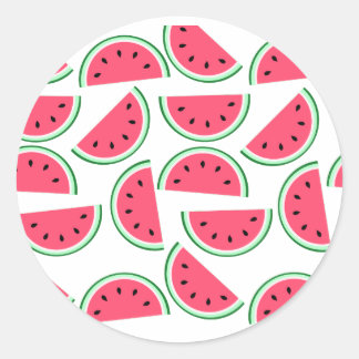 pattern of watermelon ラウンドシール