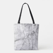 Pattern on the white marble floor texture and back トートバッグ (裏面)