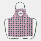 Pattern Powder Pink All-Over Print Apron. エプロン (正面)
